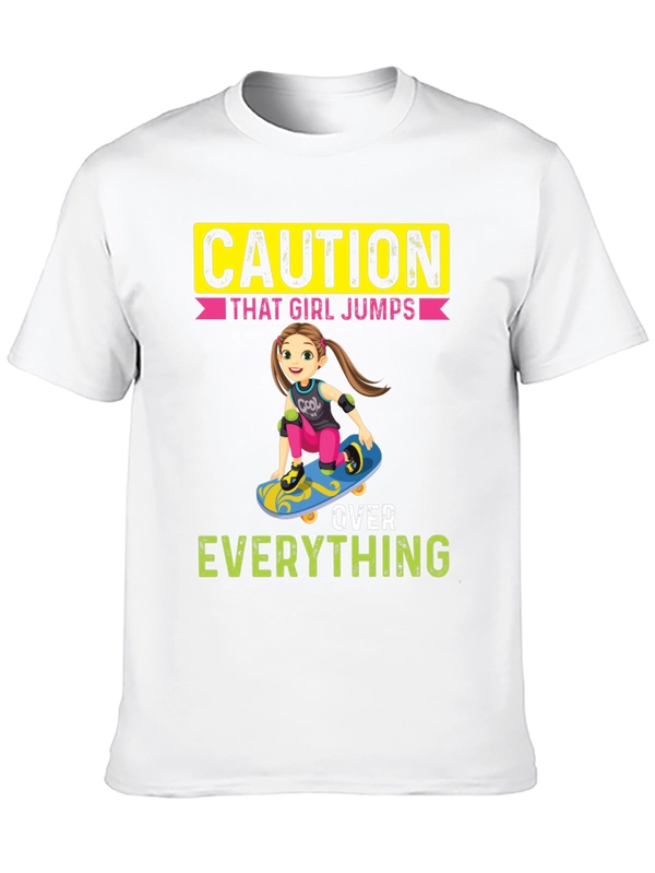 Caution: That Girl Jumps Over Everything Graphic Tee