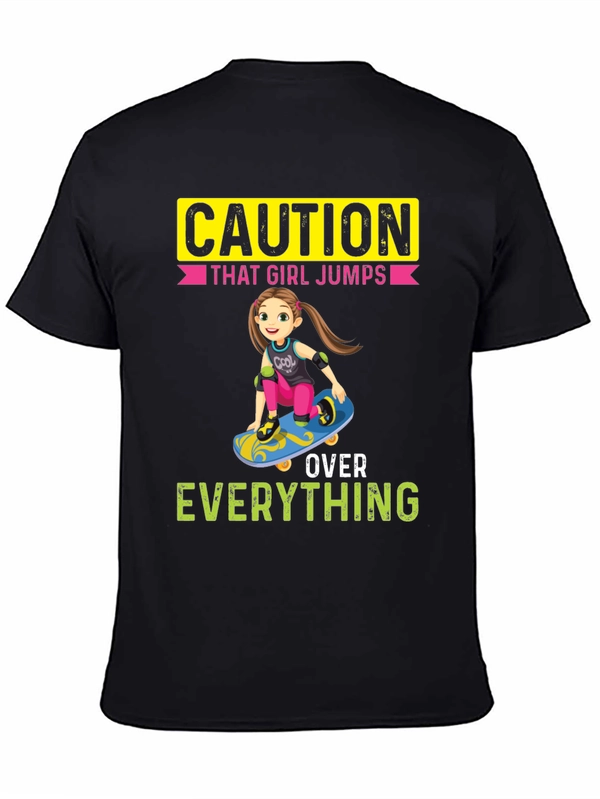 Caution: That Girl Jumps Over Everything Graphic Tee