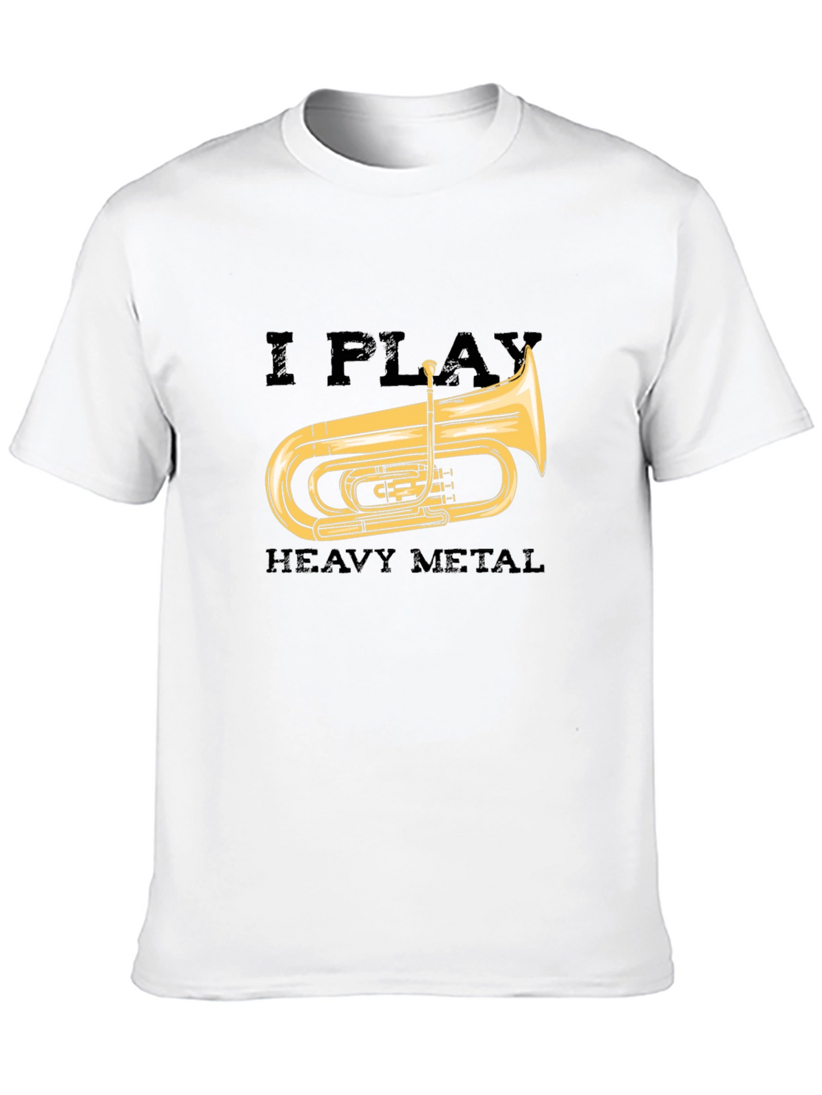 I Play Heavy Metal Tuba Black T-Shirt