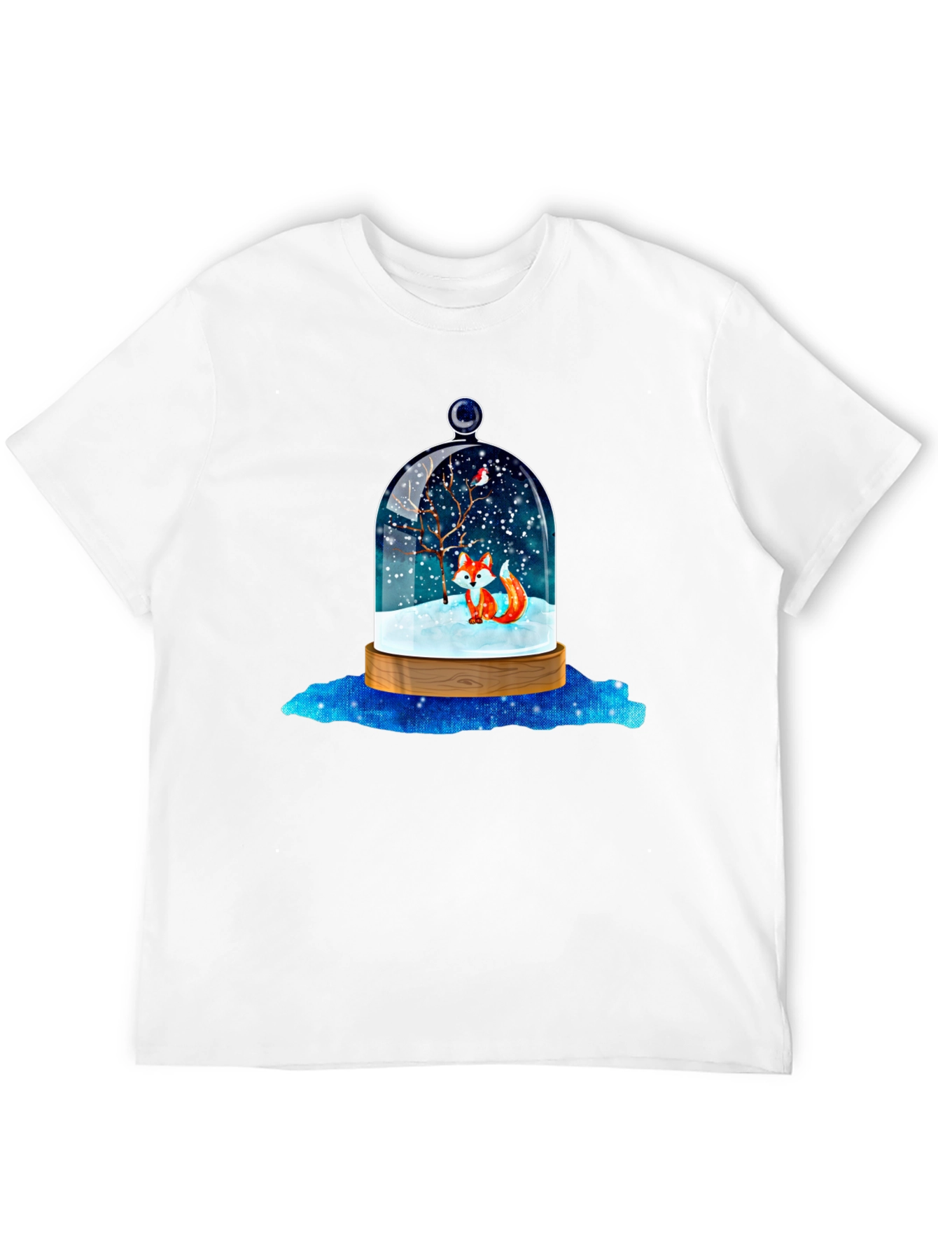 Winter Fox Snow Globe Graphic Tee