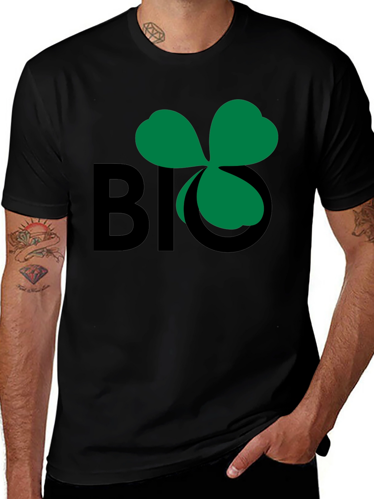 Lucky Big Shamrock Graphic Tee - Soft Cotton Blend