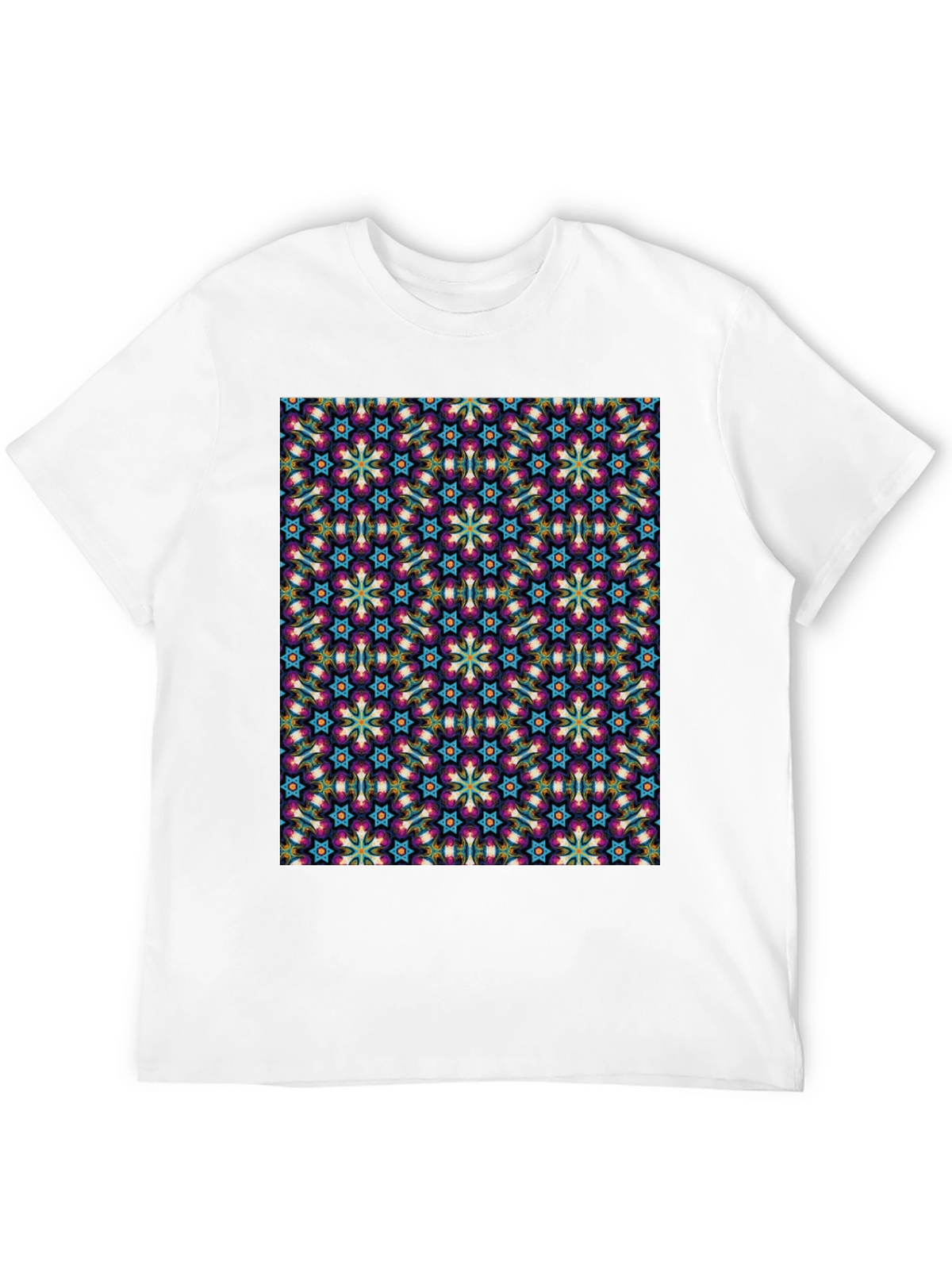 Patterned Graphic Tee - Stylish Black T-Shirt
