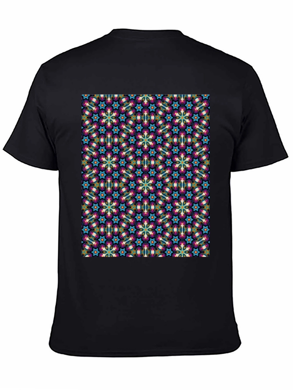 Patterned Graphic Tee - Stylish Black T-Shirt