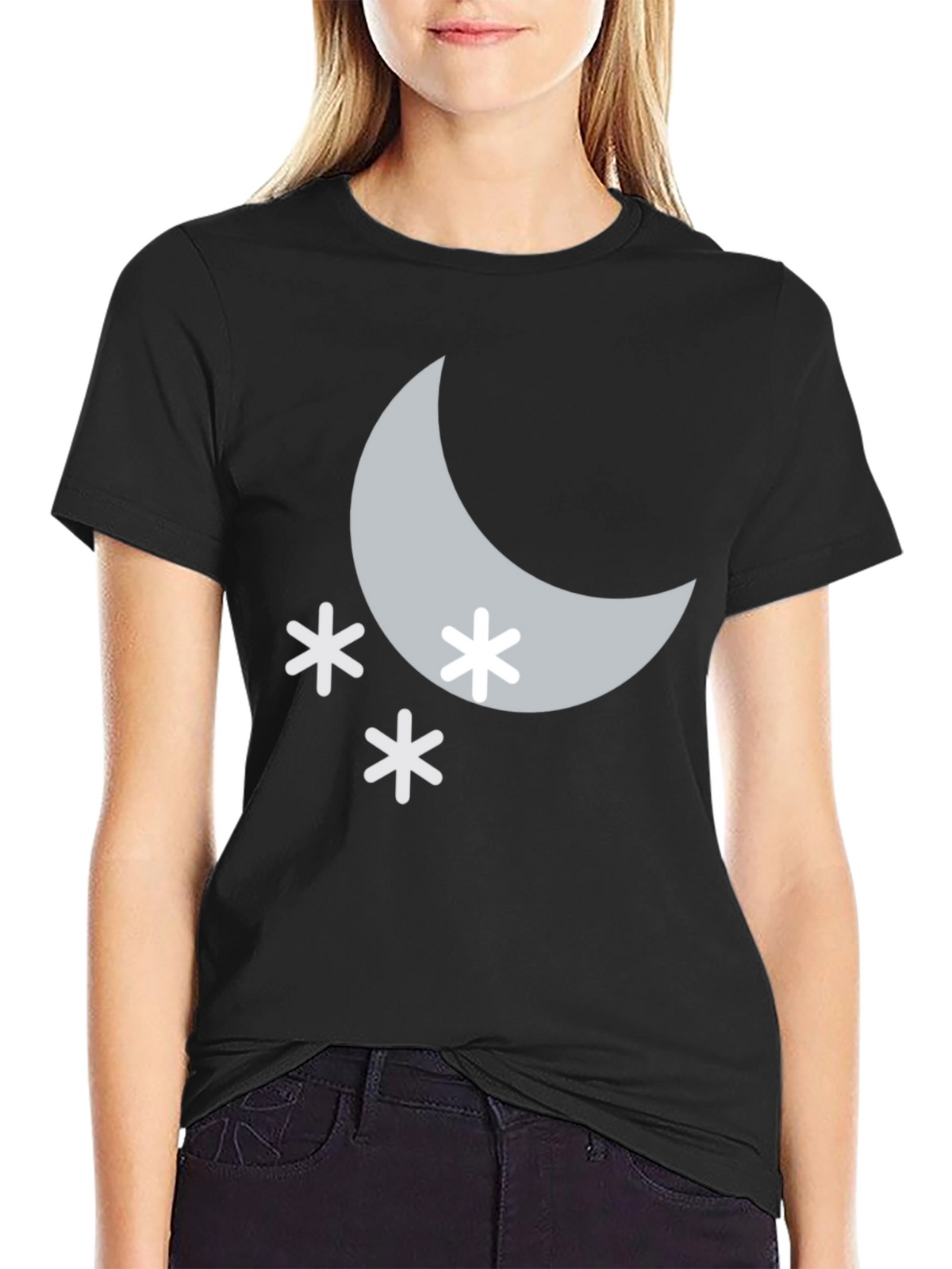 Moon & Stars Black T-Shirt