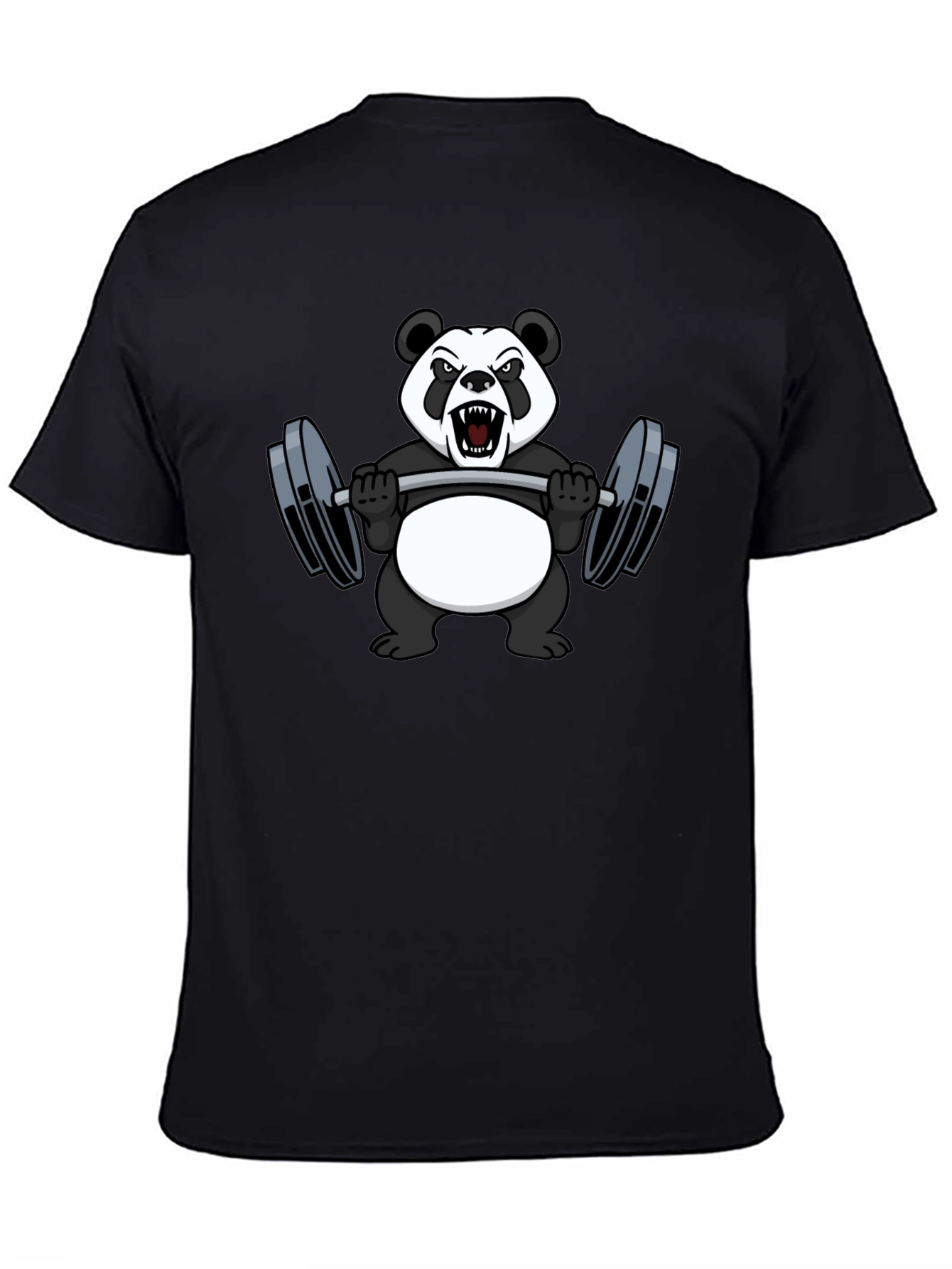 Angry Panda Workout T-Shirt - Black