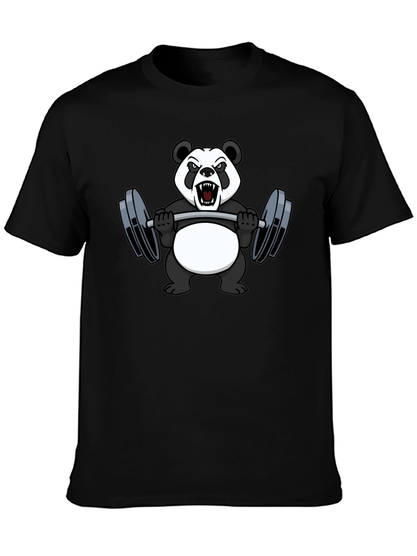 Angry Panda Workout T-Shirt - Black