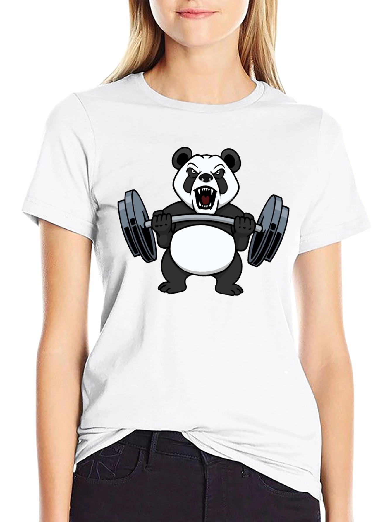 Angry Panda Workout T-Shirt - Black