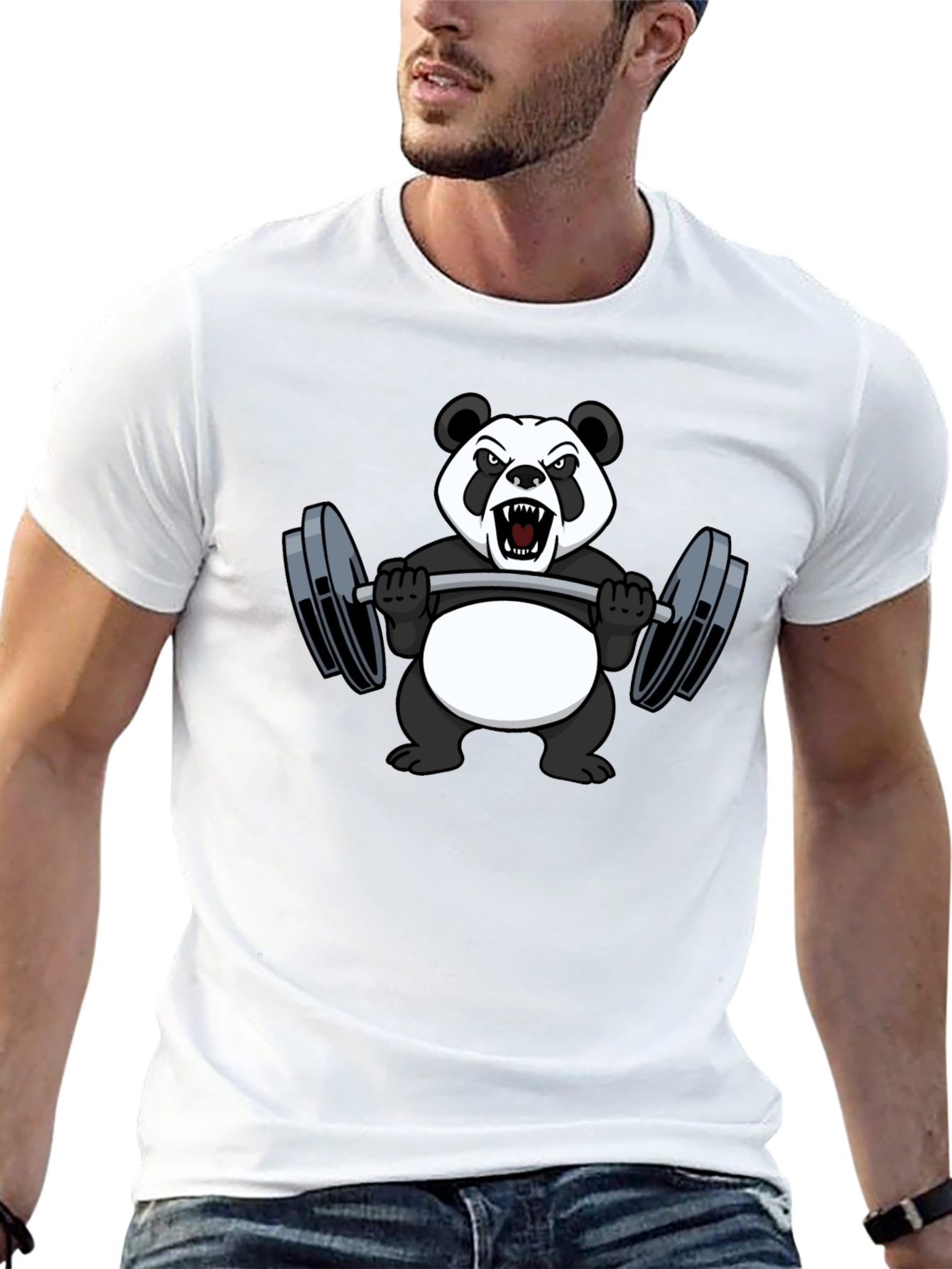 Angry Panda Workout T-Shirt - Black