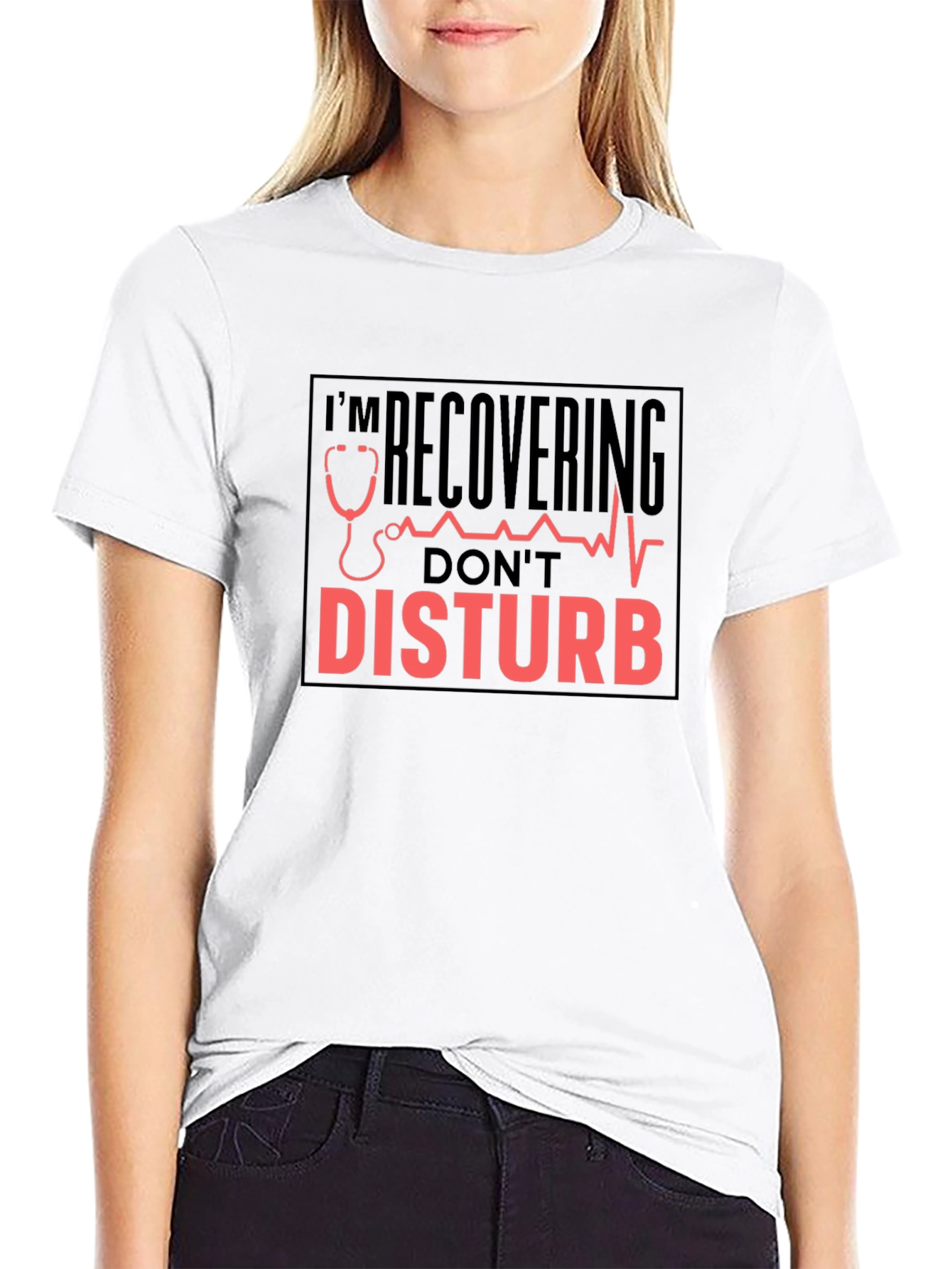 Recovering Dont Disturb Black T-Shirt