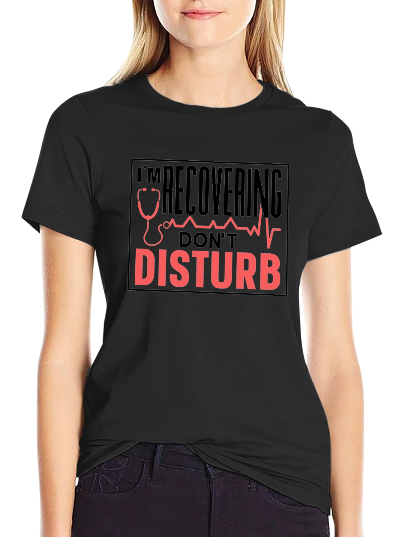 Recovering Dont Disturb Black T-Shirt