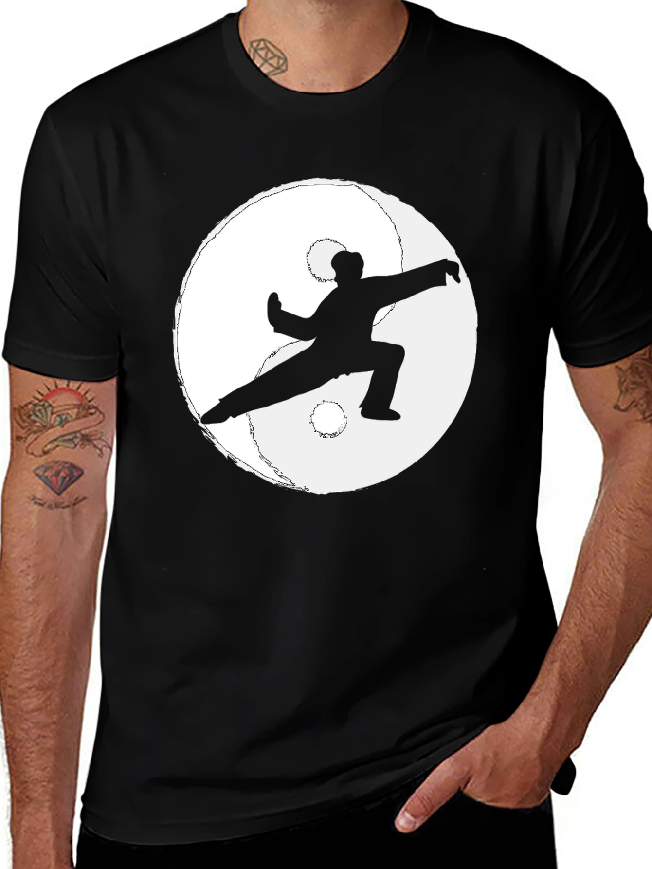 Yin Yang Martial Arts Black T-Shirt