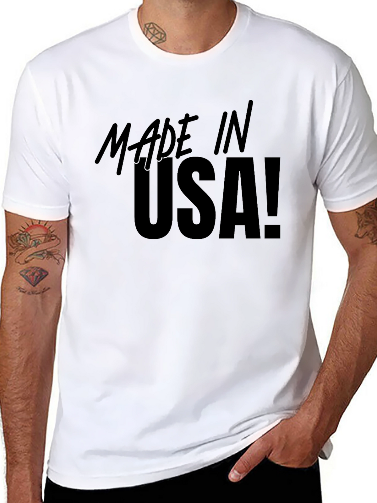 Made in USA Black Graphic Tee - Patriotic Pride