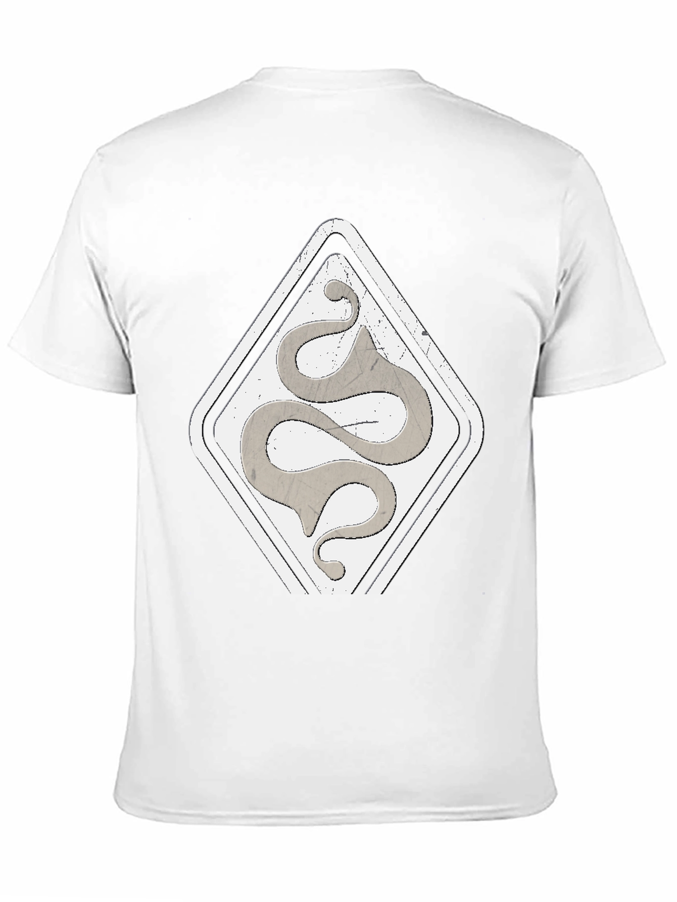 Mens Black T-Shirt with Diamond Snake Logo