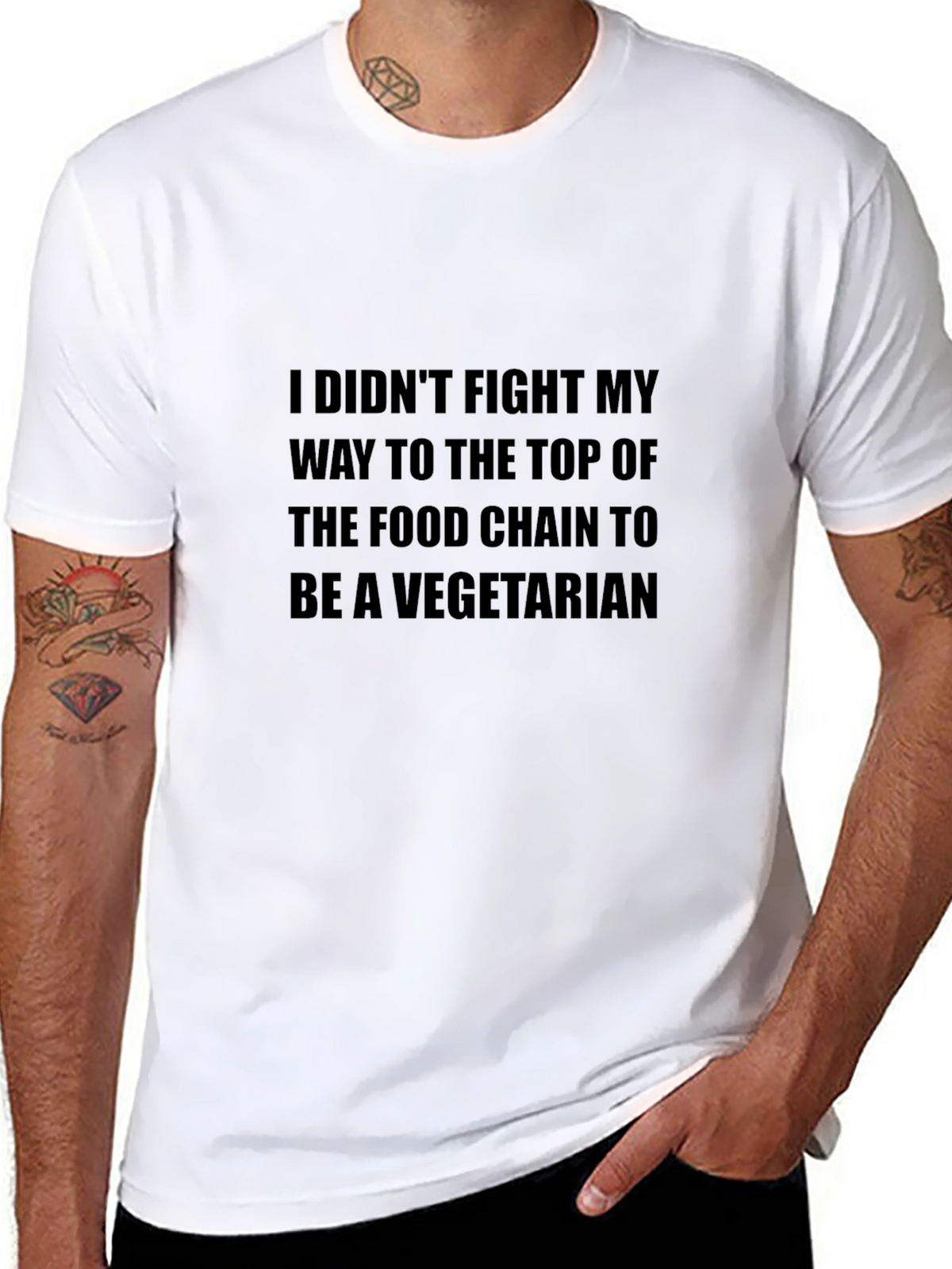 Funny Vegetarian T-Shirt - Food Chain Top