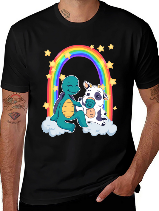 Turtle & Cow Rainbow T-Shirt