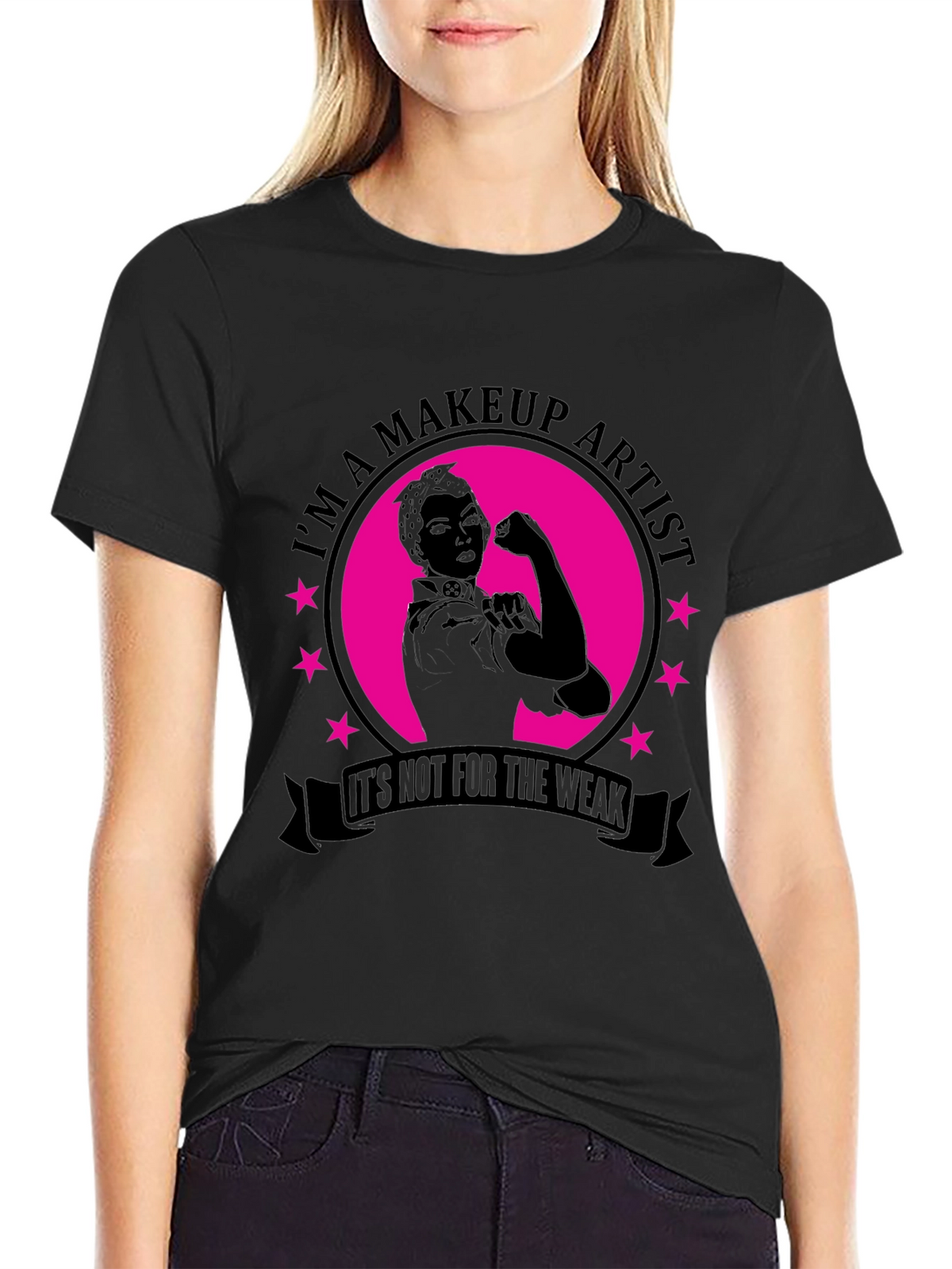 Makeup Artist Rosie the Riveter Style T-Shirt