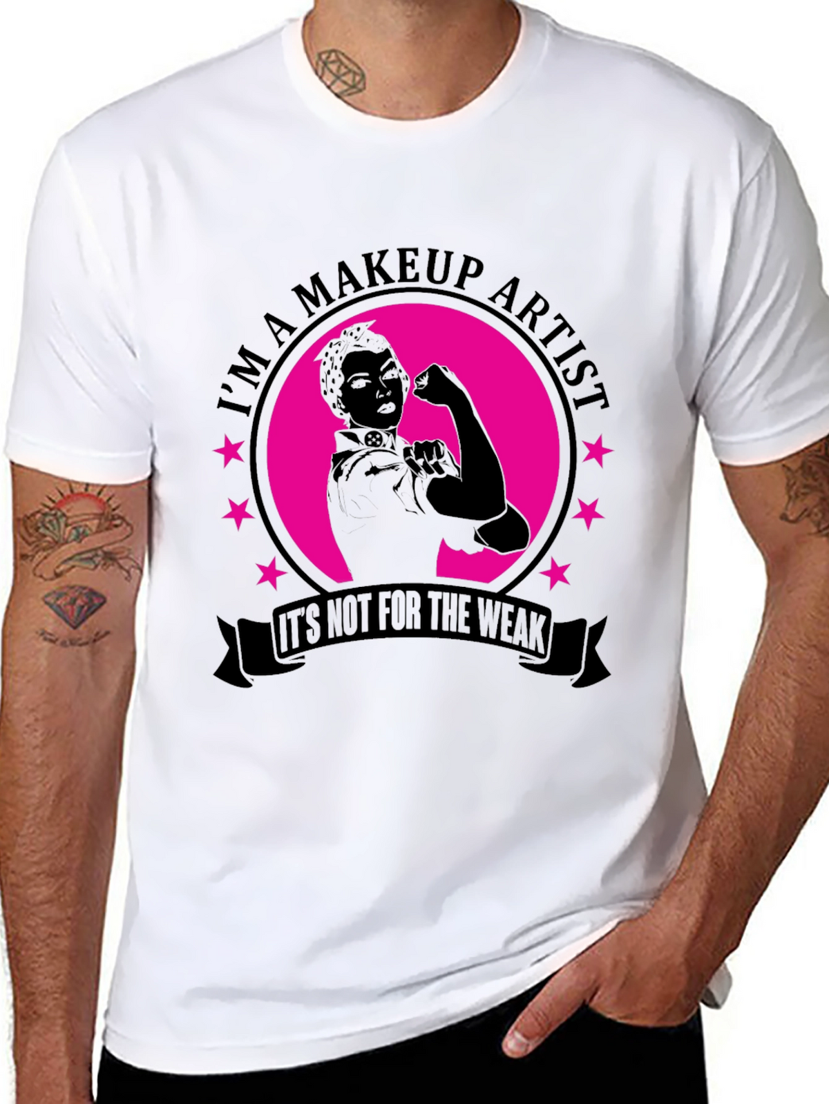 Makeup Artist Rosie the Riveter Style T-Shirt