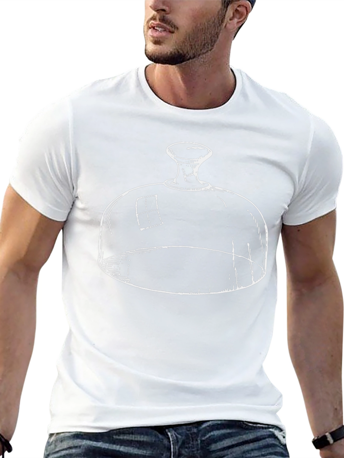 Novelty Glass Dome Graphic Black T-Shirt