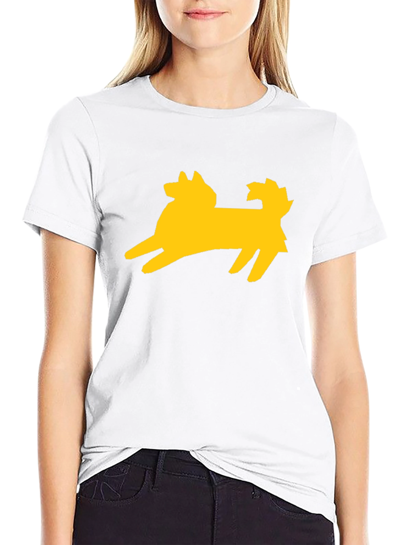 Dog Graphic Tee - Black Cotton Blend