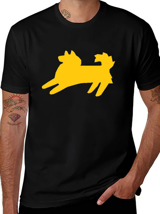 Dog Graphic Tee - Black Cotton Blend