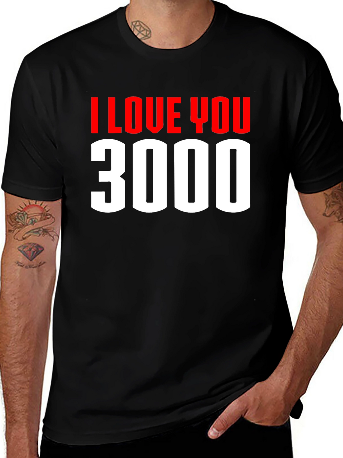 I Love You 3000 Graphic Tee - Black