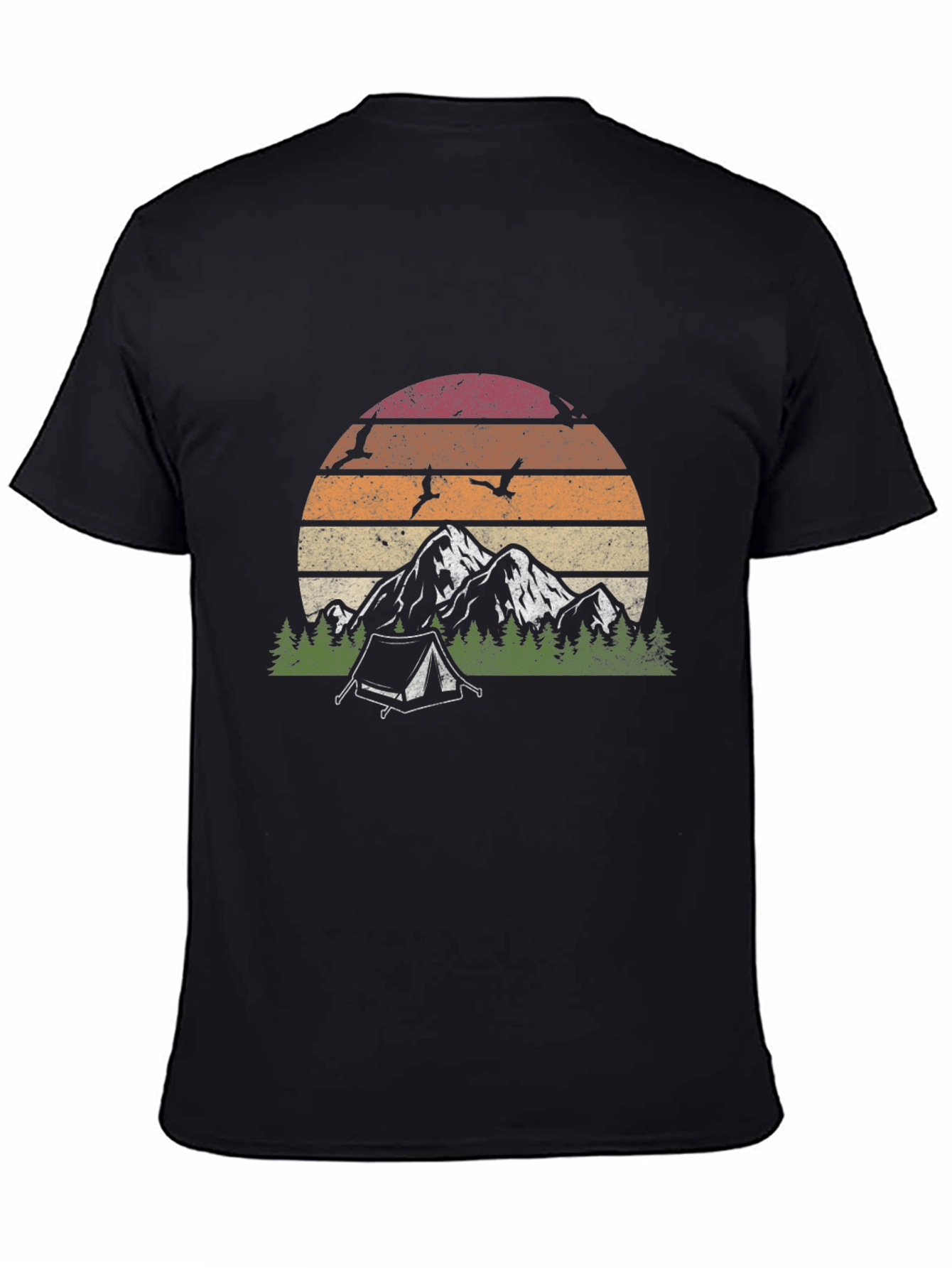 Retro Mountain Camping Graphic T-Shirt