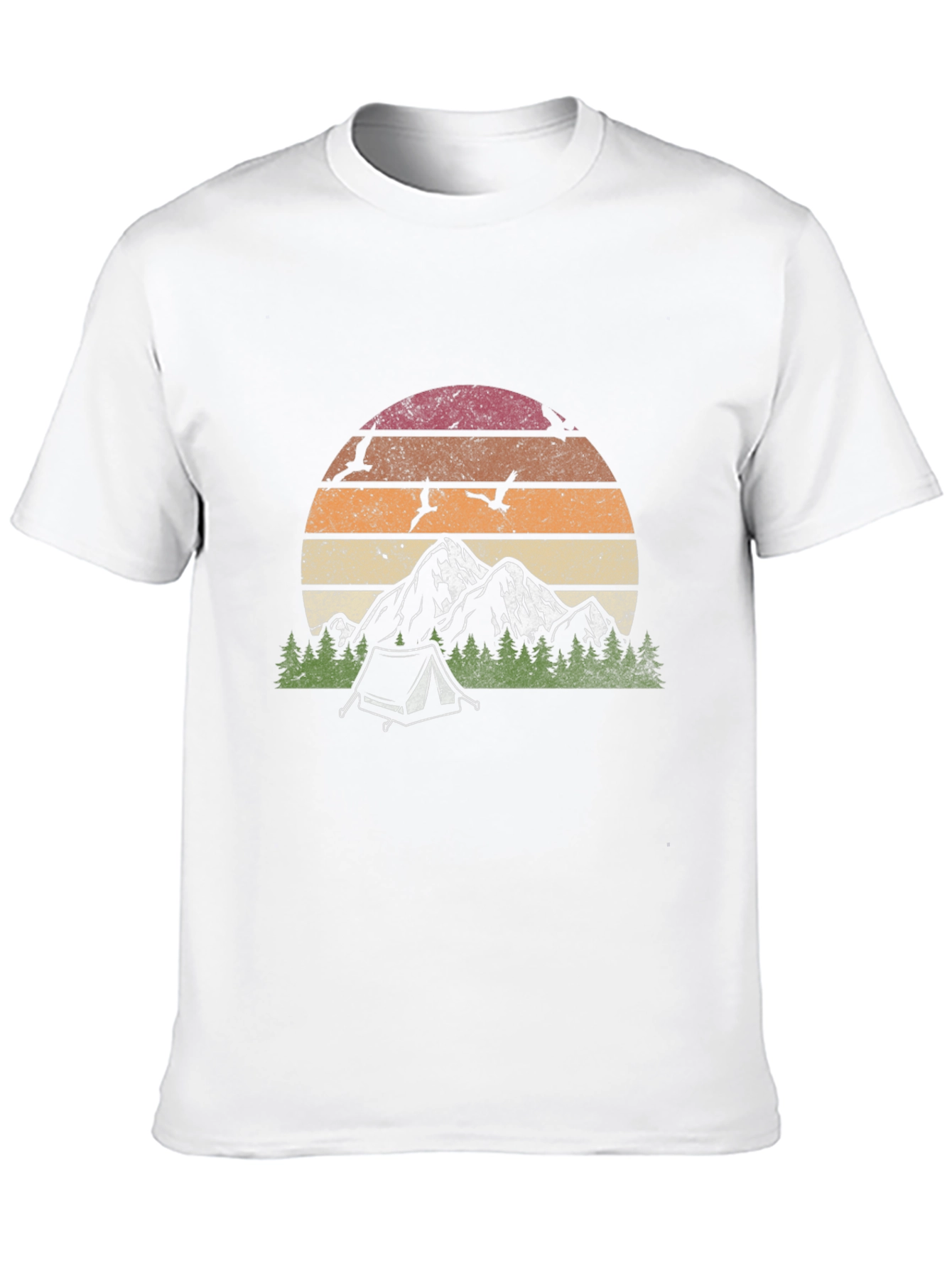 Retro Mountain Camping Graphic T-Shirt