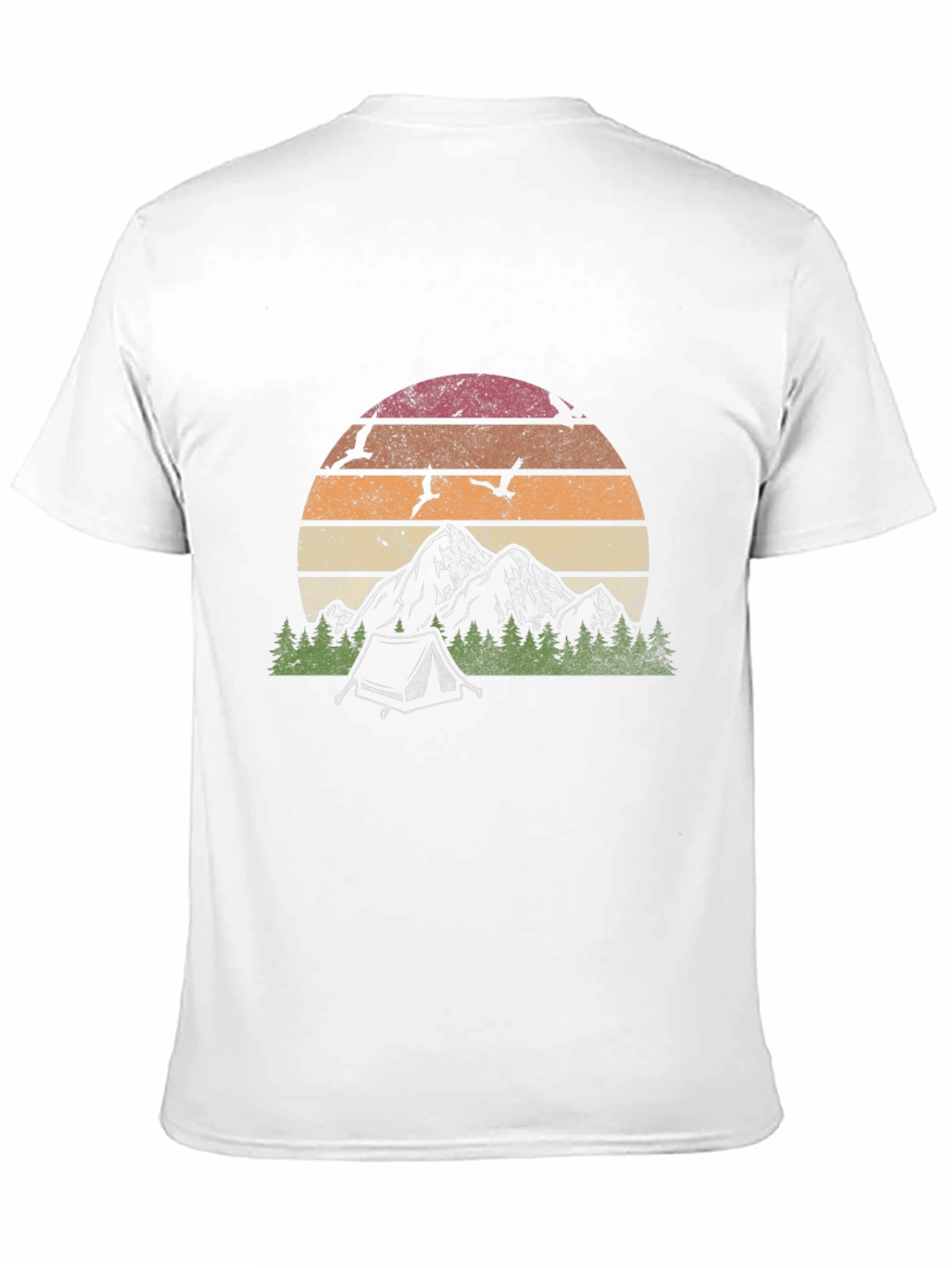 Retro Mountain Camping Graphic T-Shirt