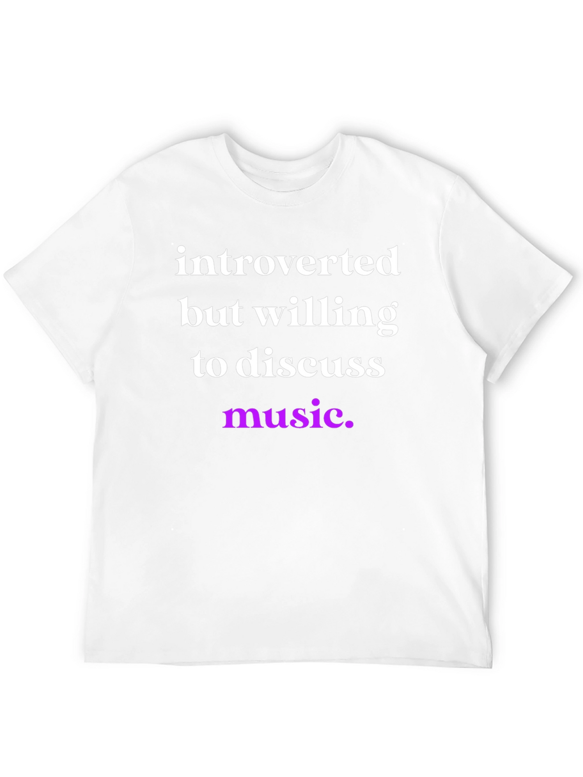 Introverted Music Lover Tee - Black Cotton