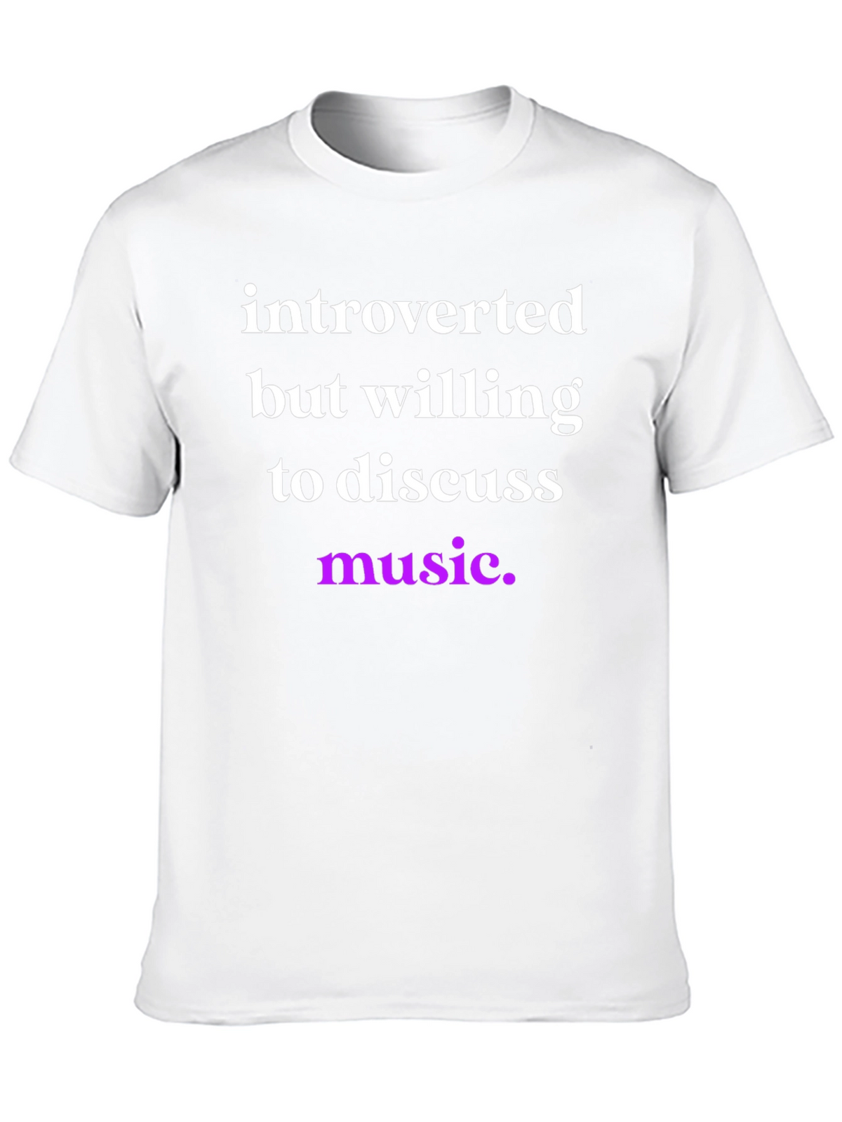 Introverted Music Lover Tee - Black Cotton
