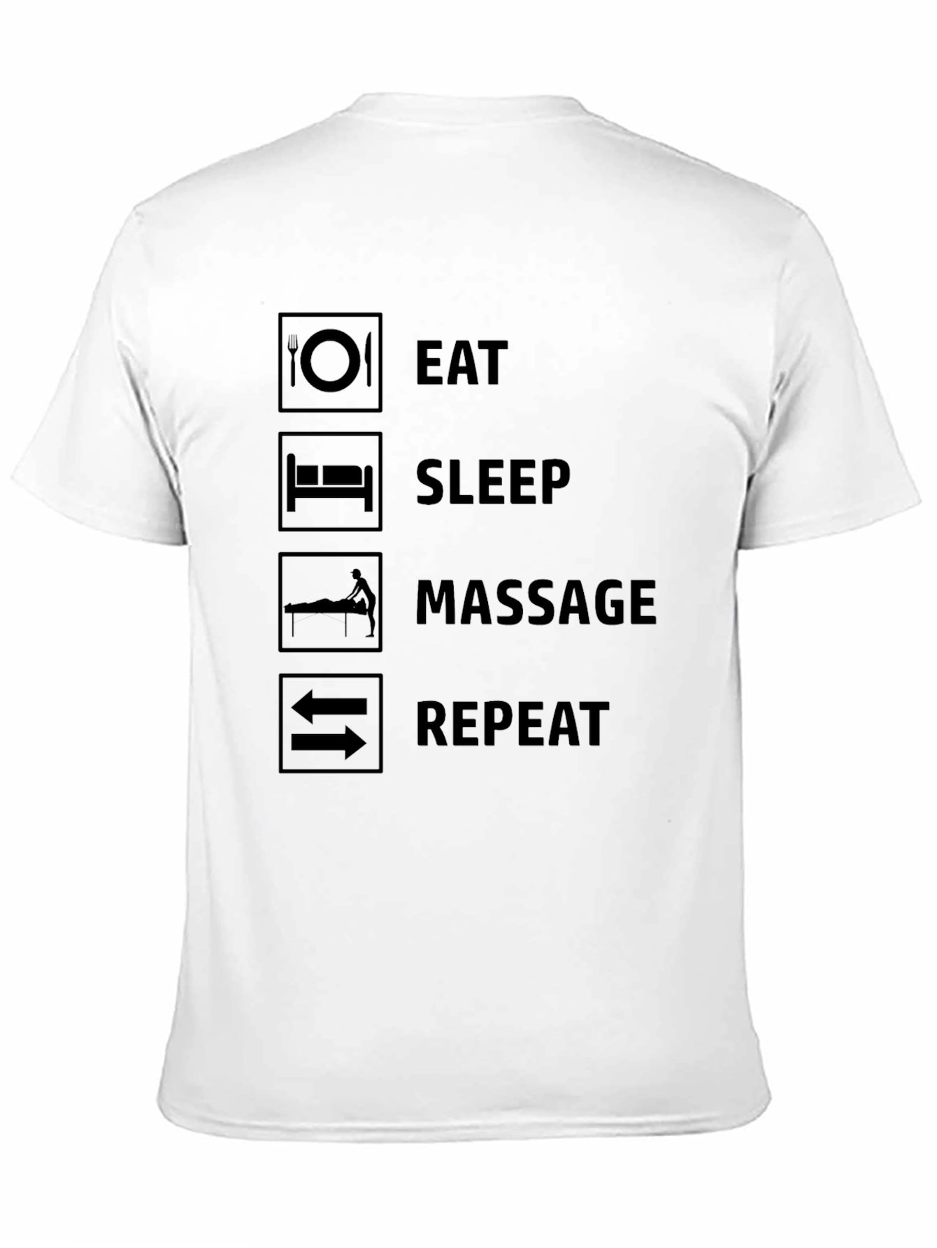 Eat Sleep Massage Repeat Graphic Tee