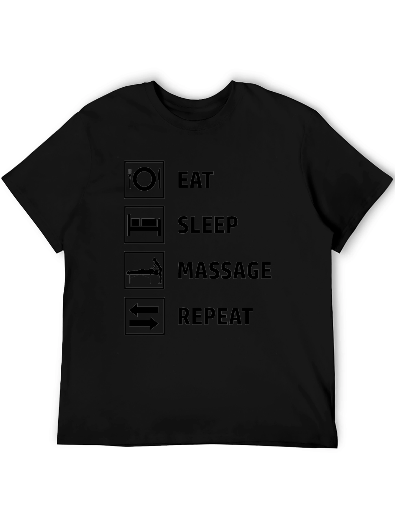 Eat Sleep Massage Repeat Graphic Tee