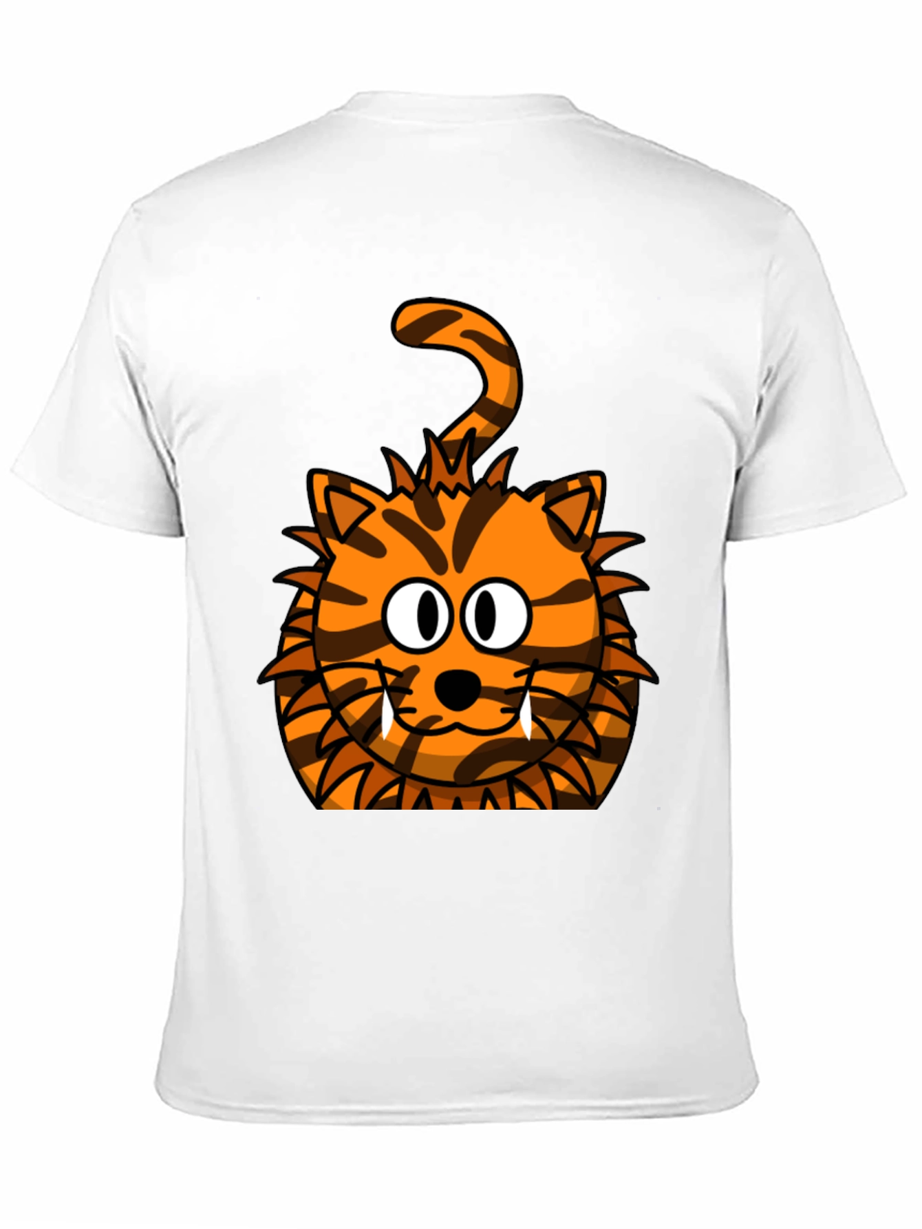 Cartoon Tiger Graphic Tee - Unisex Black T-Shirt