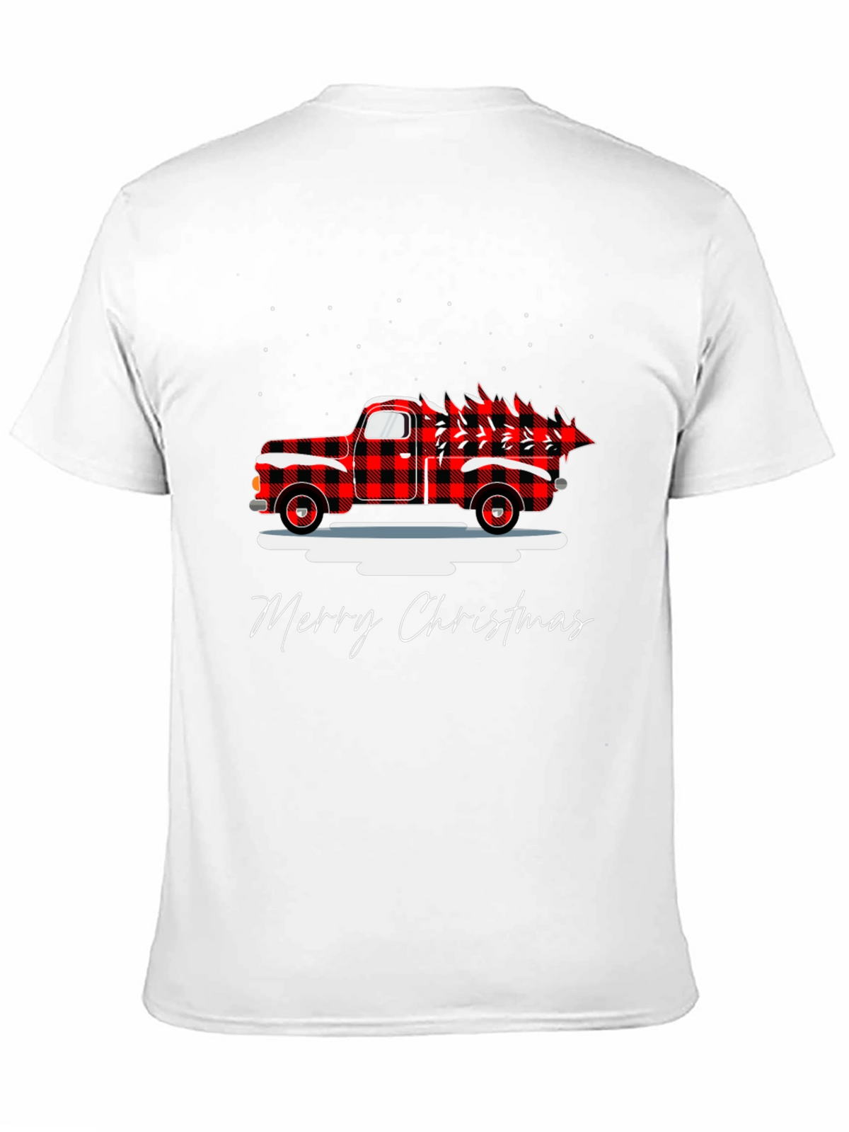 Merry Christmas Buffalo Plaid Truck T-Shirt