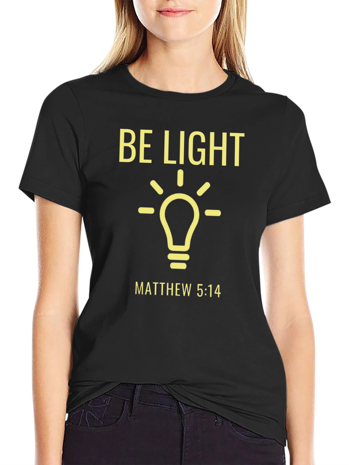 Be Light Matthew 5:14 T-Shirt Christian Inspired