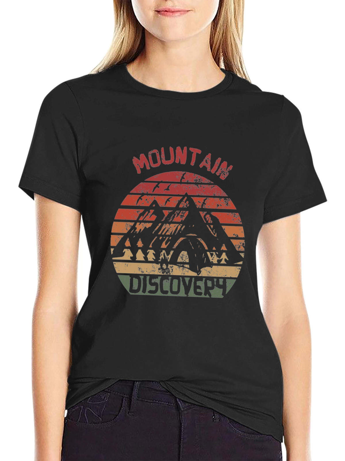 Mountain Discovery Graphic Tee - Retro Style