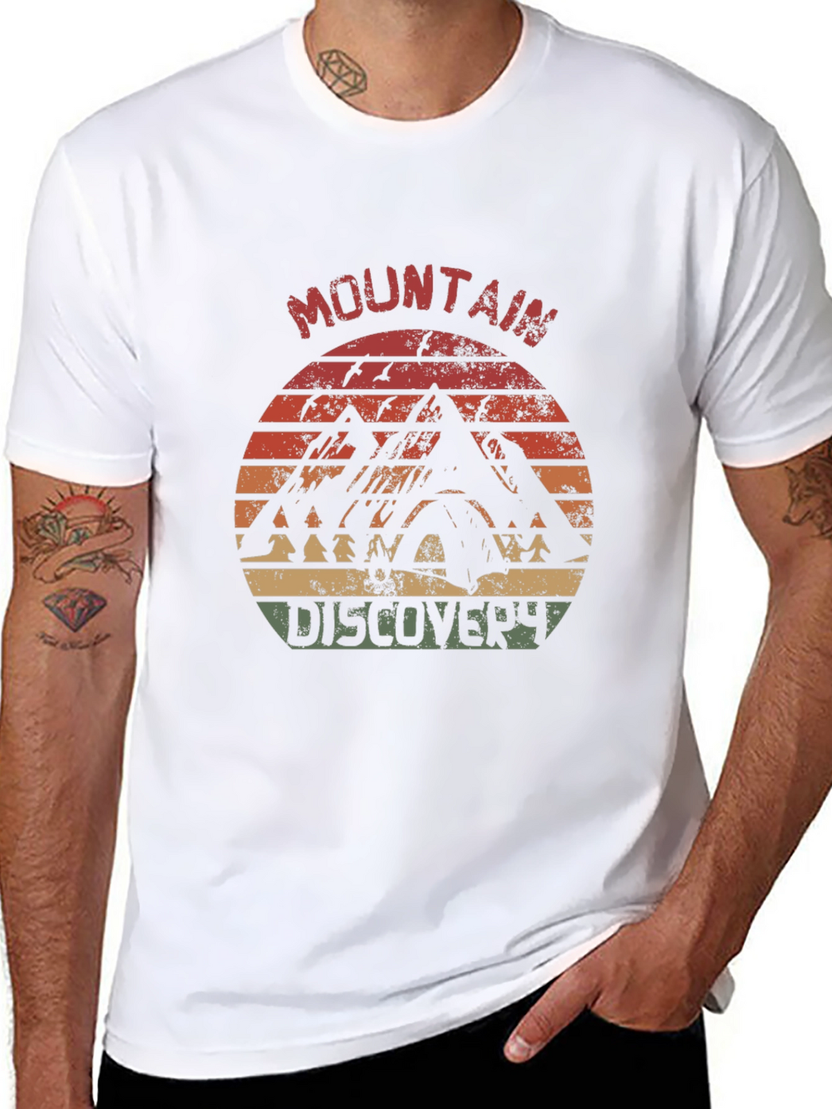 Mountain Discovery Graphic Tee - Retro Style