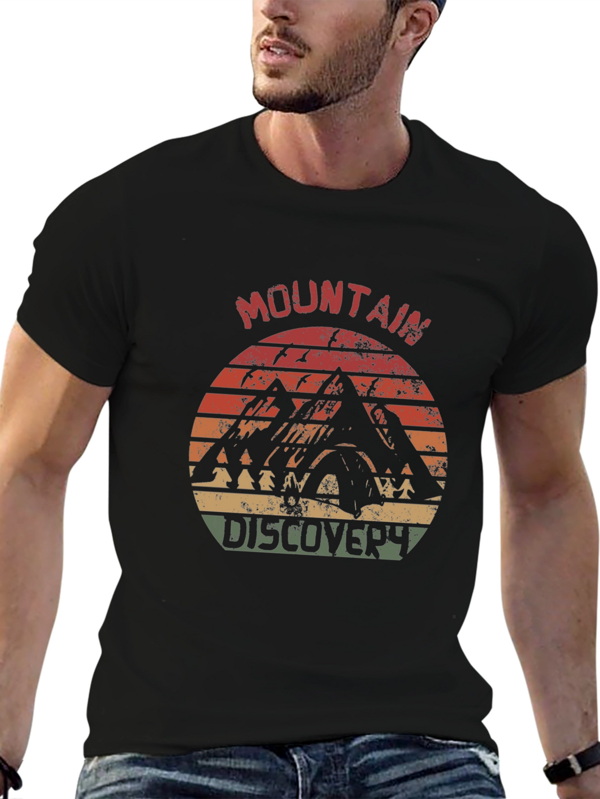 Mountain Discovery Graphic Tee - Retro Style