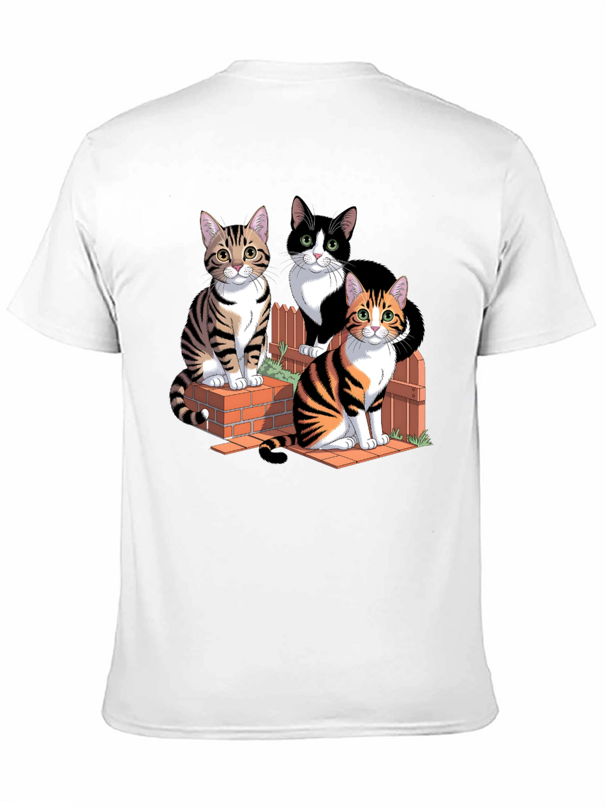 Cats on Bricks Graphic Tee - Purrfect Style