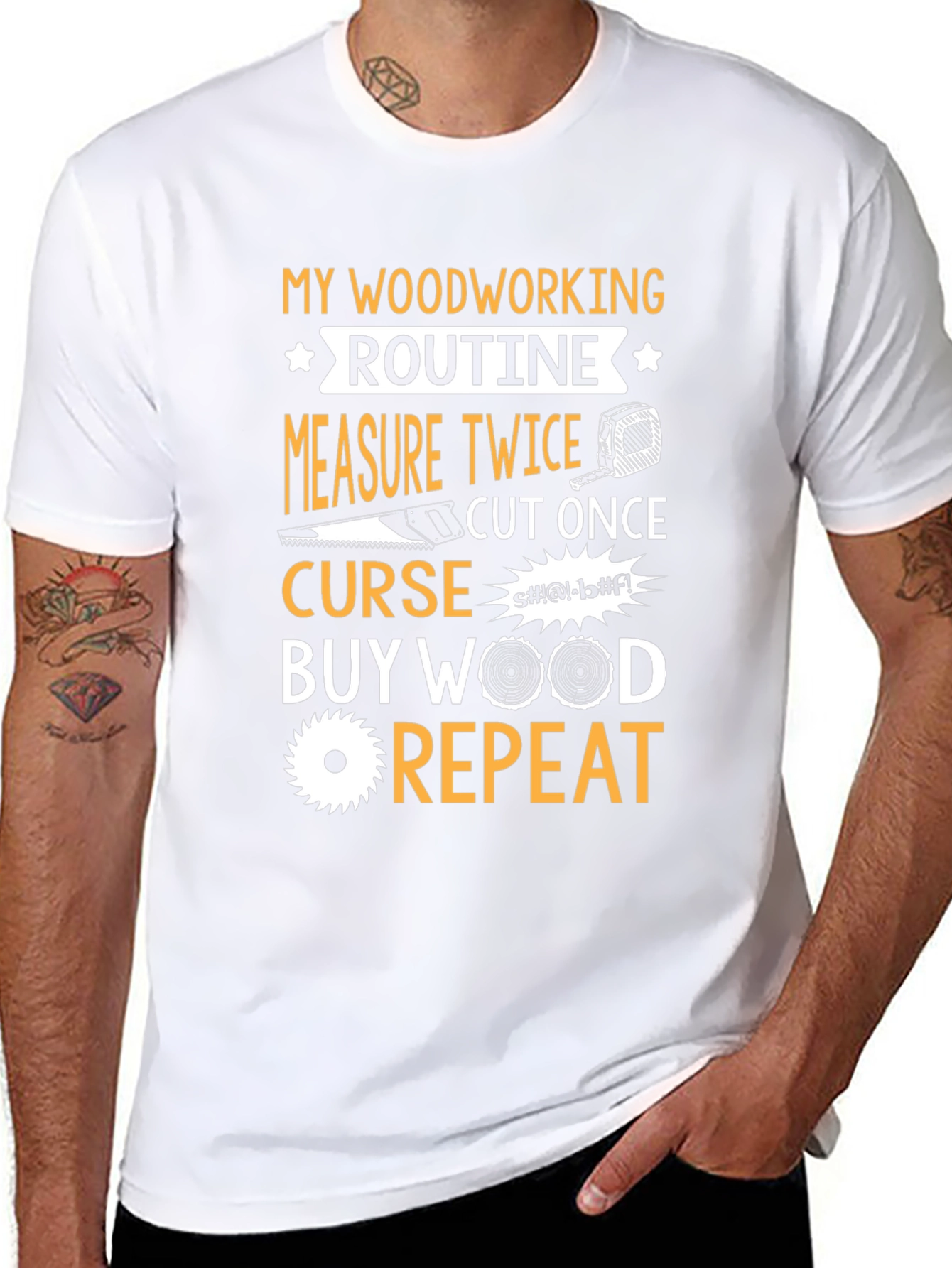 Woodworking Routine Graphic T-Shirt