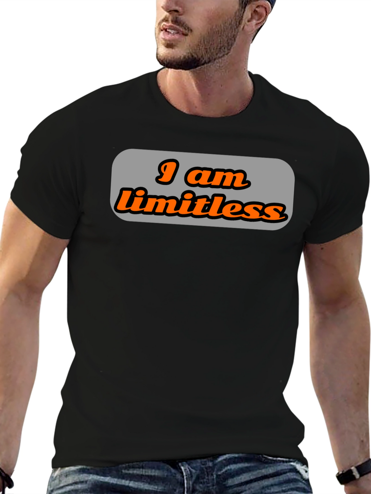Limitless Graphic Tee - Stylish Black T-Shirt