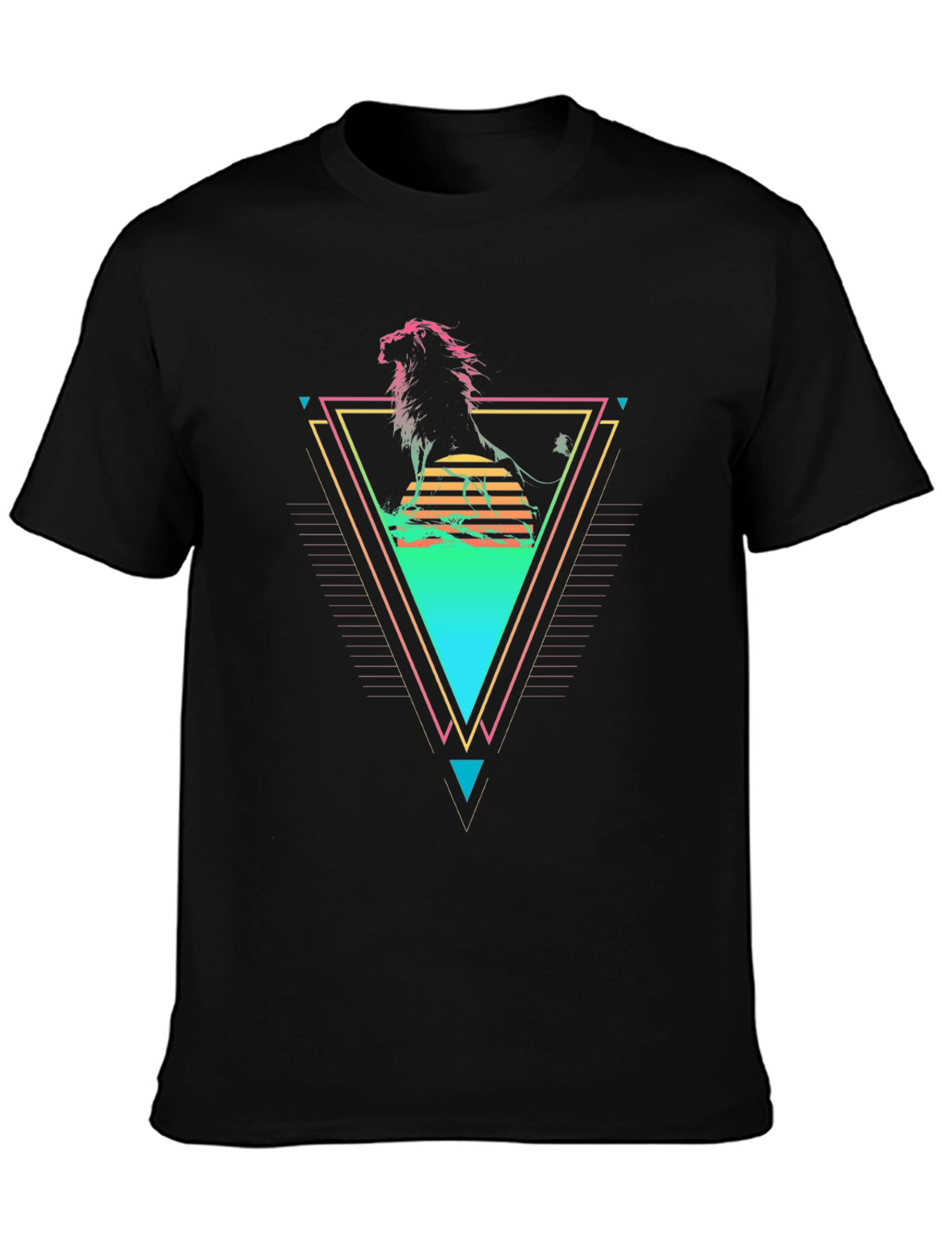 Retro Lion Graphic T-Shirt