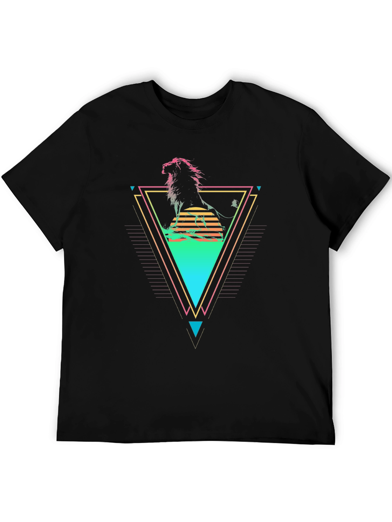 Retro Lion Graphic T-Shirt