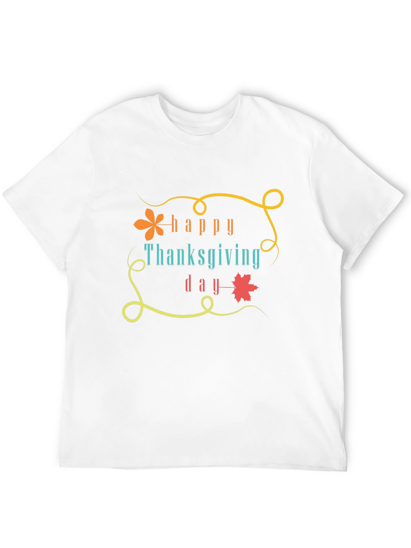 Happy Thanksgiving Day Graphic Tee - Black