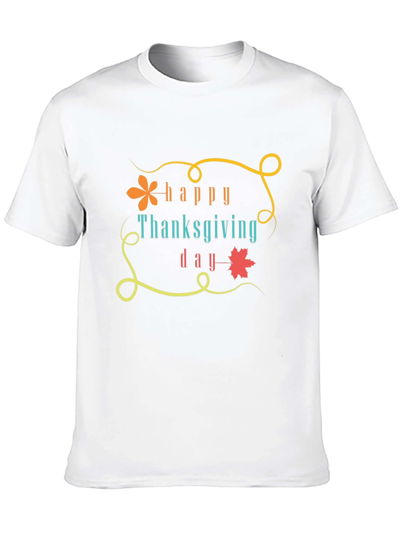 Happy Thanksgiving Day Graphic Tee - Black