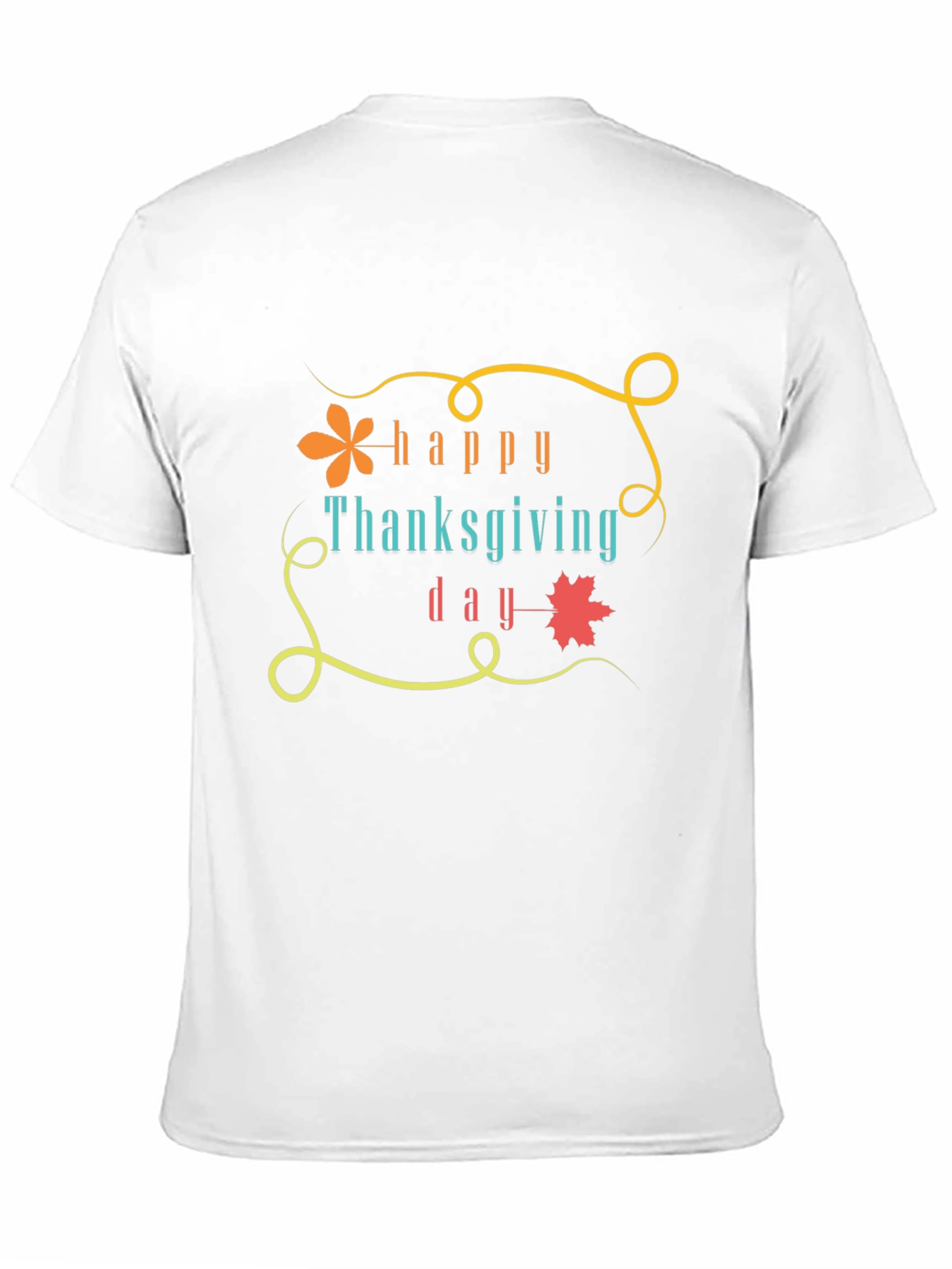 Happy Thanksgiving Day Graphic Tee - Black