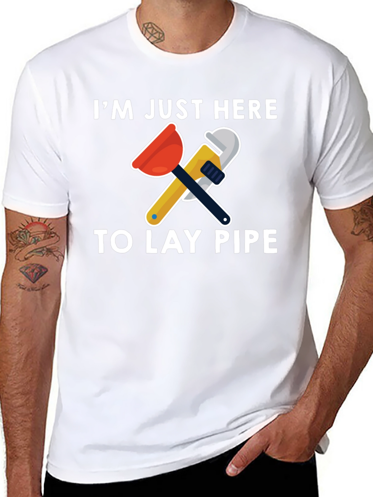 Im Just Here To Lay Pipe T-Shirt