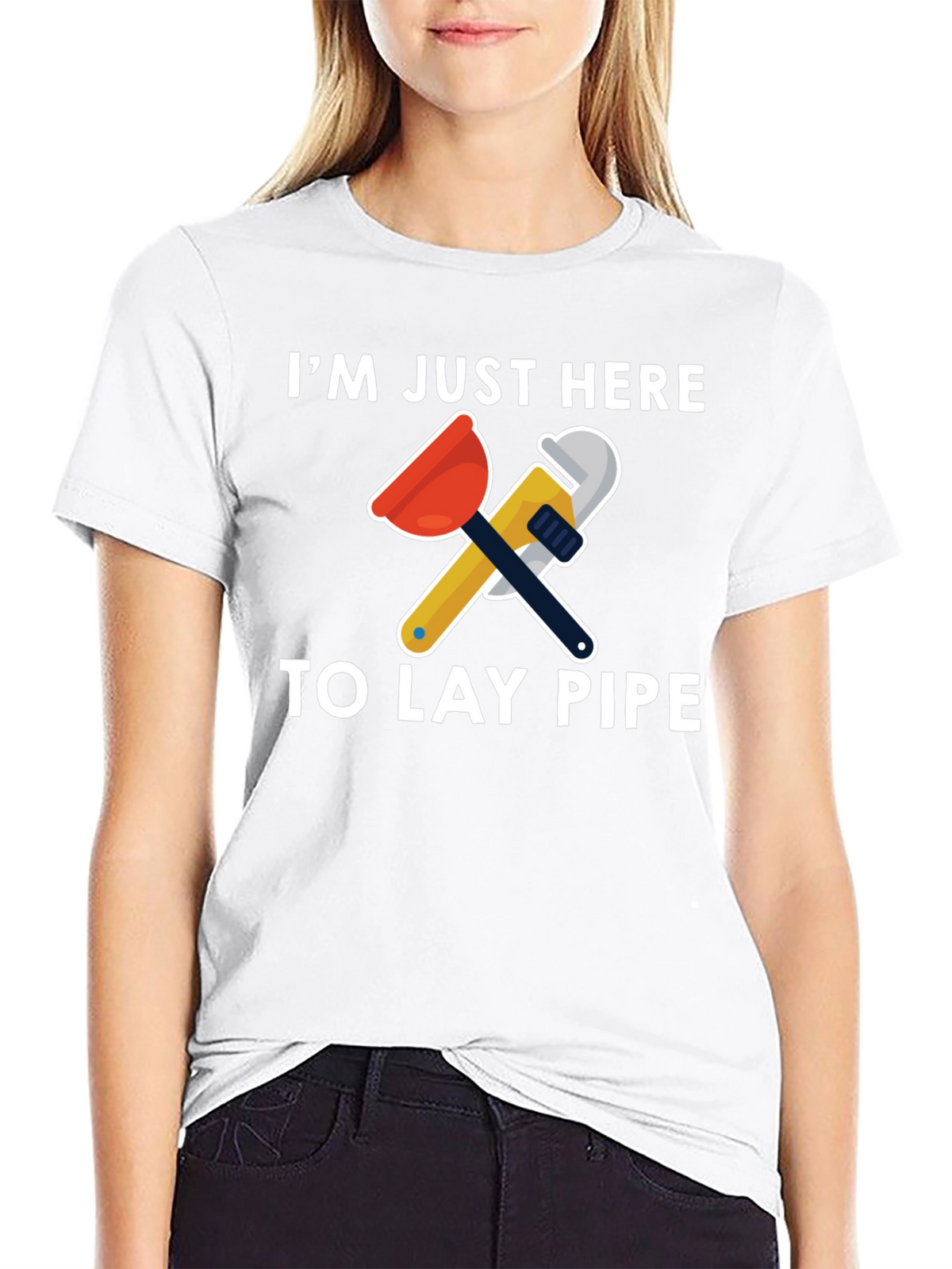 Im Just Here To Lay Pipe T-Shirt