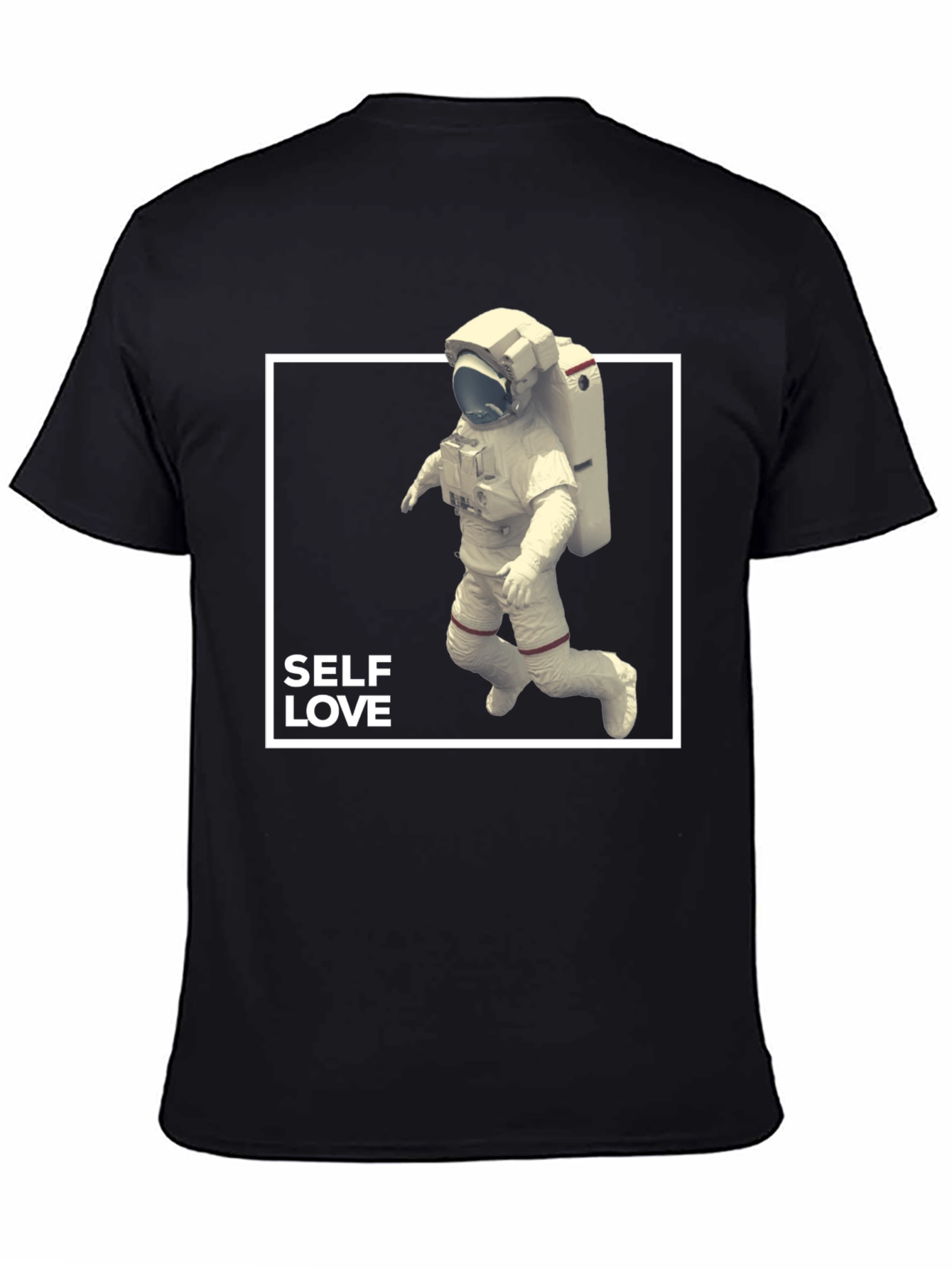 Self Love Astronaut Graphic Tee - Black