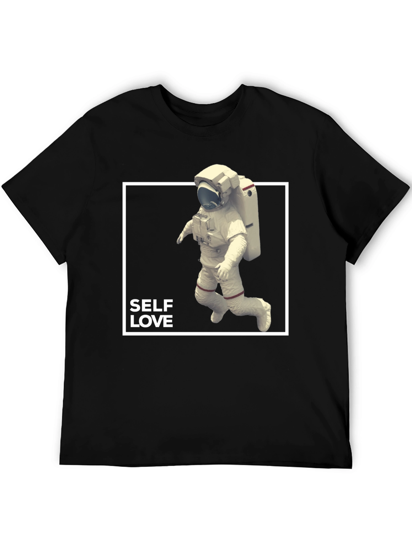 Self Love Astronaut Graphic Tee - Black